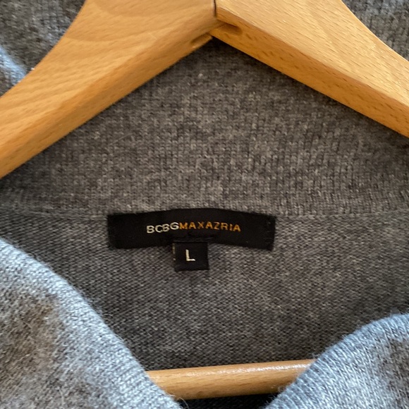 BCBGMaxAzria Cowl Neck Sweater Dress in Gray - Picture 4 of 5